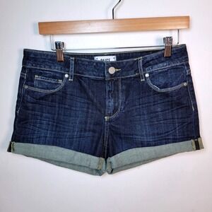 Paige Jimmy Jimmy Cuffed Blue Denim Shorts Size 26 Jean Summer Cutoffs
